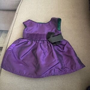 American Girl Fancy Purple Satin Dress with Bow